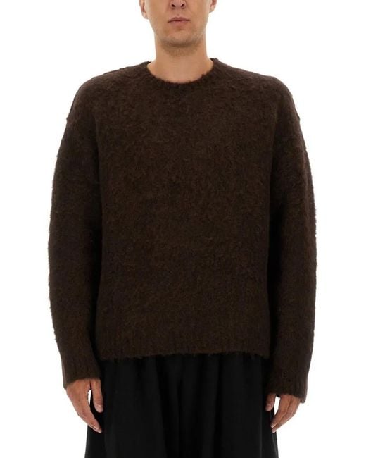 Uma Wang Boxy Alpaca Blend Sweater in Black für Herren