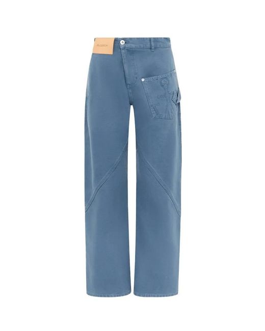 J.W. Anderson Blue Twisted Workwear Trousers
