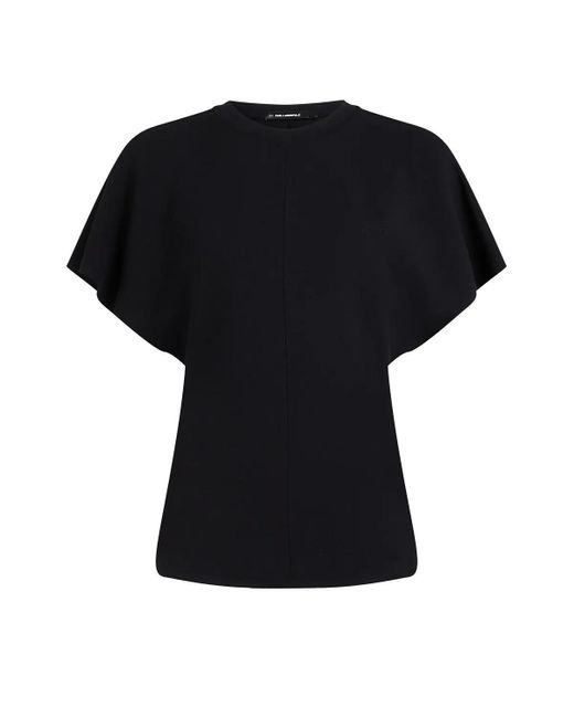 Karl Lagerfeld Black Fliessendes T-Shirt