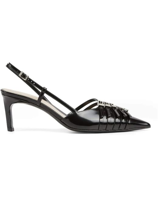 Gucci Black Leather Slingback Pumps