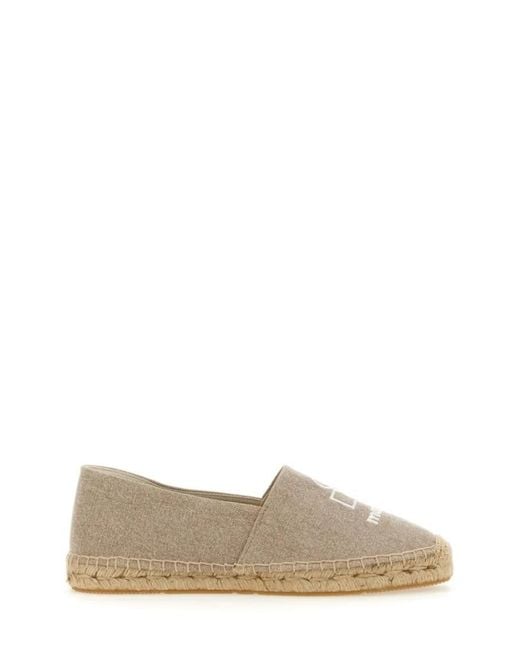 Isabel Marant Classic Slip-On Espadrilles With Logo Detail in het Natural