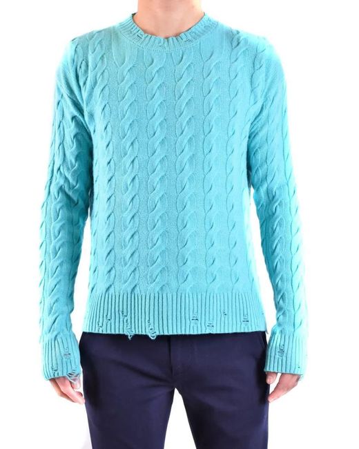 Laneus Cable Knit Sweater in Blue für Herren
