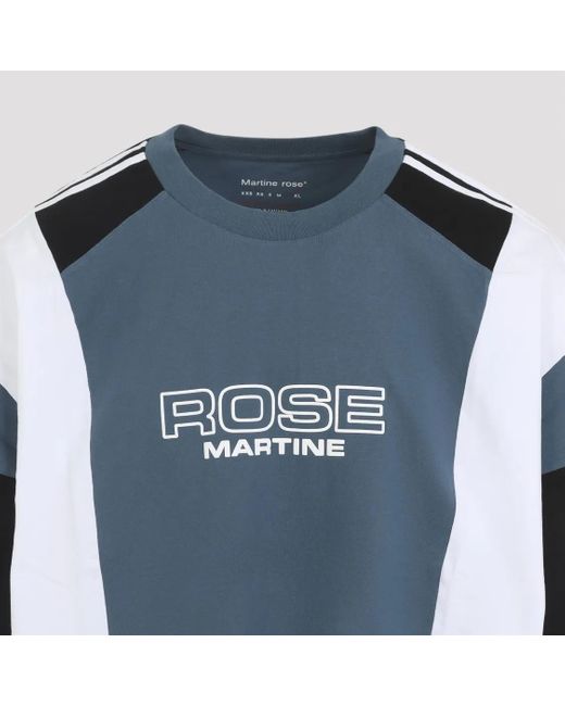 Martine Rose Color-Block Short-Sleeve T-Shirt With Bold Text De in Blue für Herren