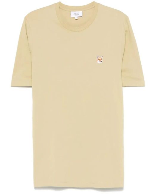 Maison Kitsuné Fox Head Patch Regular T-Shirt Divers in Green für Herren