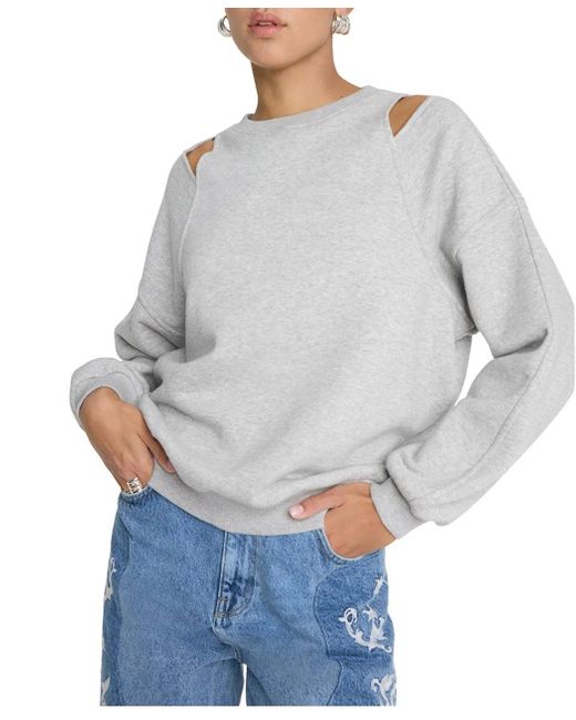 Alix Gray The Label Cut Out Sweater Sweaters Grijs 2503