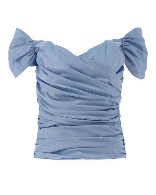Van Laack Blue Bluse Slim Fit Uni
