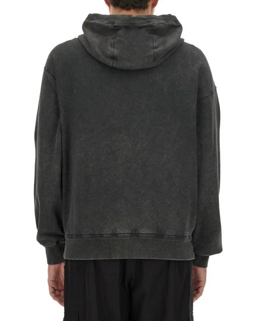 Dolce & Gabbana Zip-Up Hoodie With Vintage Wash And Distinctive Br in Black für Herren