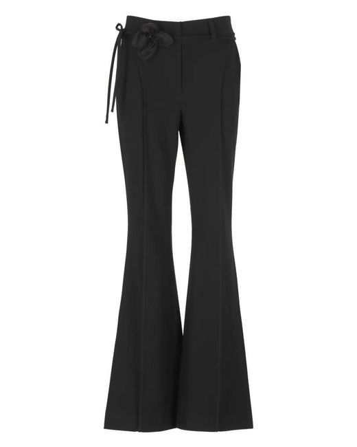 ROTATE BIRGER CHRISTENSEN Black Viscose Pants