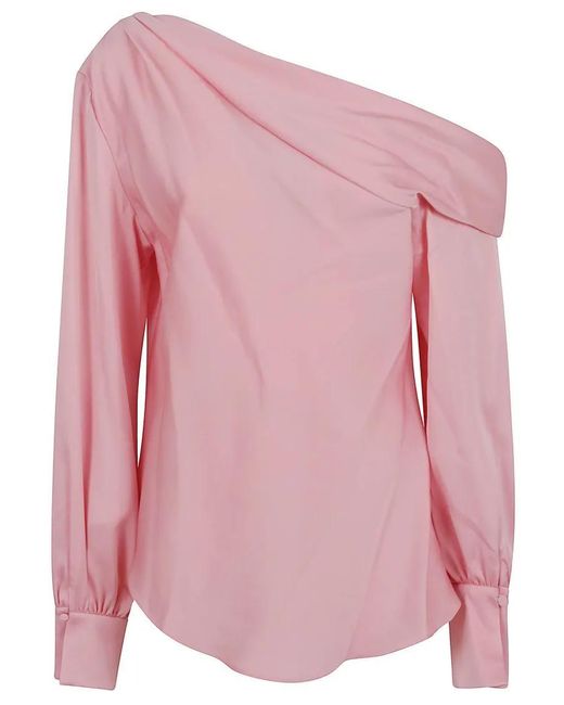 Jonathan Simkhai Pink Alice One Shoulder Top