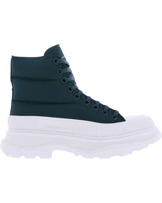 Alexander McQueen Blue Stiefel