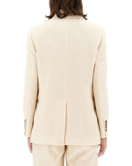 Brunello Cucinelli Natural Double-Breasted Jacket