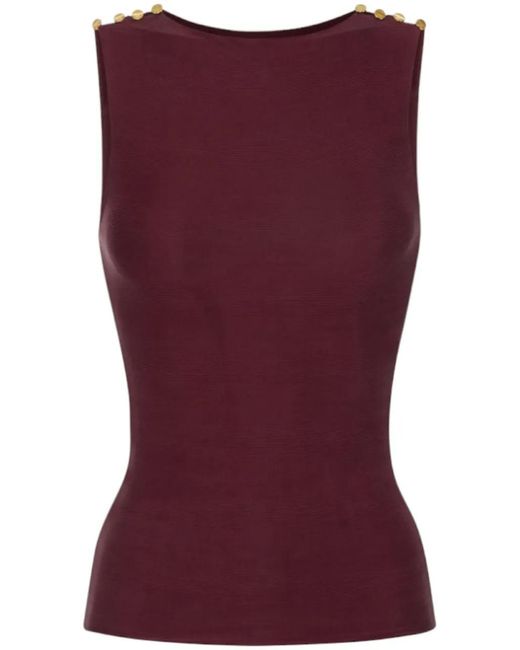 Elisabetta Franchi Purple T-Shirts And Polos Coffee
