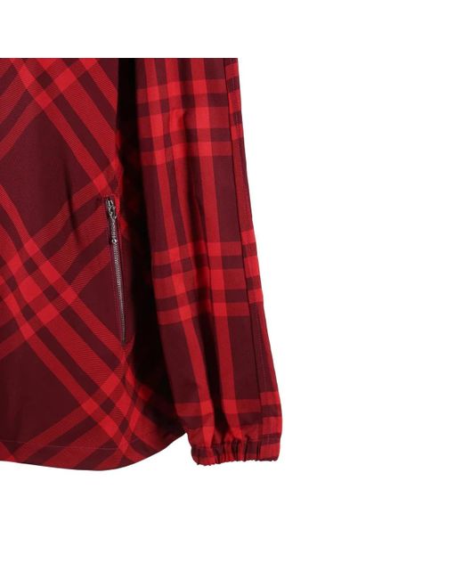 Burberry Red Windbreaker Jacket