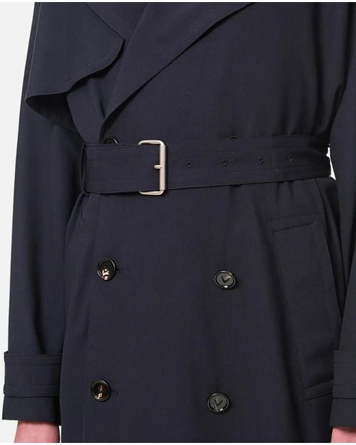 Bottega Veneta Blue Trench Fine Wool