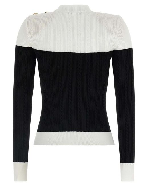 Balmain White Maxi Shoulder Top