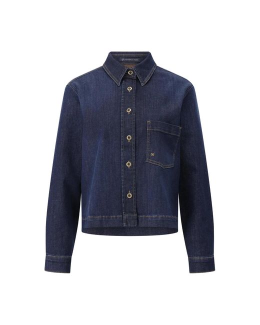 RAFFAELLO ROSSI Blue Hemdbluse Lima Aus Denim