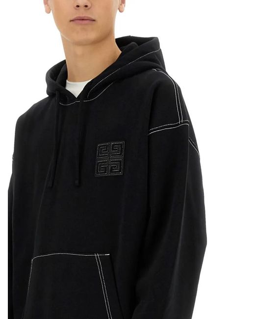 Givenchy Relaxed-Fit Hoodie With Drawstring in Black für Herren