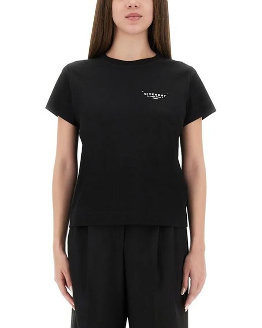 Givenchy Black Logo-Embellished Regular Fit T-Shirt