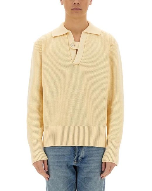Lardini Ribbed Cotton Jersey Top in Natural für Herren