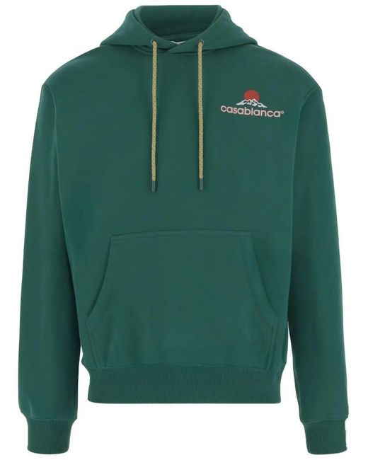 Casablanca Cotton Sweatshirt With Logo in Green für Herren