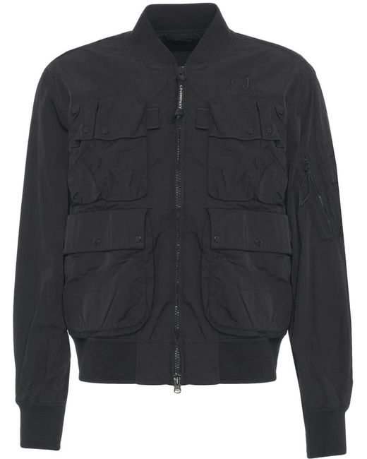 C P Company Gray Multipocket Bomber Jacket