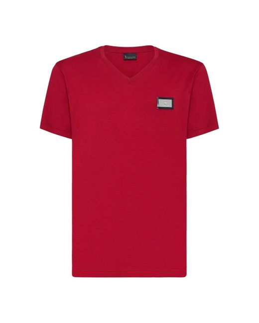 Billionaire T-Shirt V-Ausschnitt in Red für Herren