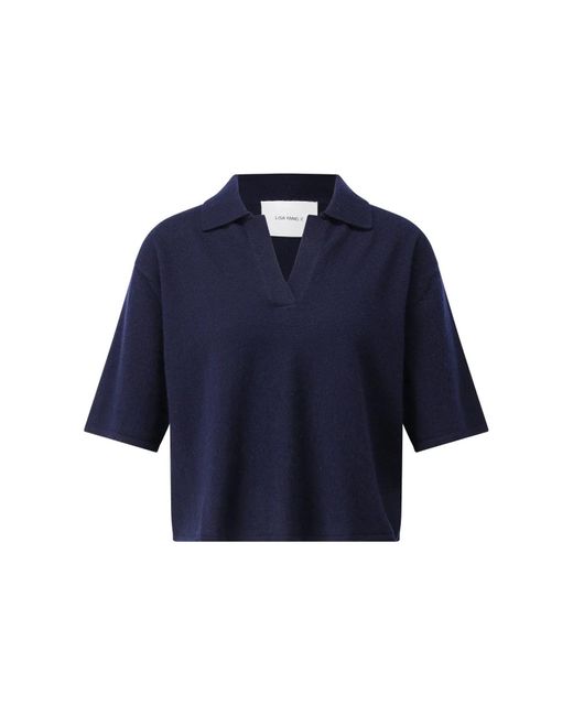 Lisa Yang Blue Kurzarmpullover Neela Aus Kaschmir