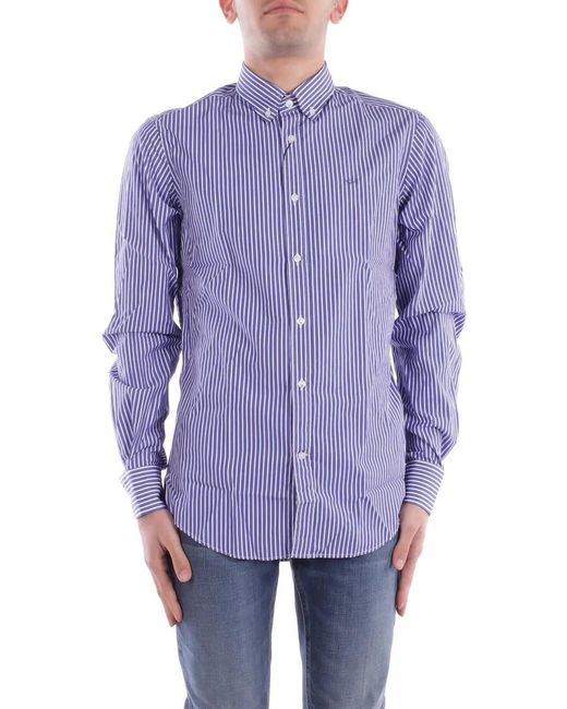 Paul & Shark Shirts Riga Larga Blu in Purple für Herren