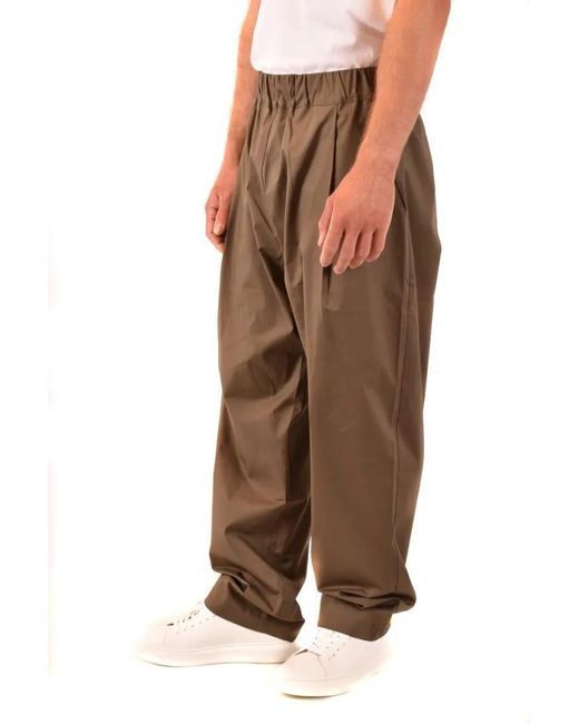 Laneus Loose-Fitting Trousers With Elastic Waistband in Brown für Herren
