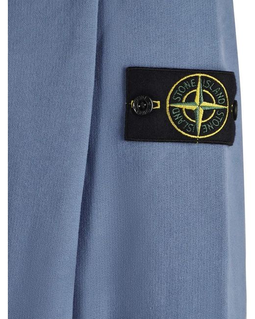 Stone Island Logo-Patch Sweater Blauw in Blue für Herren
