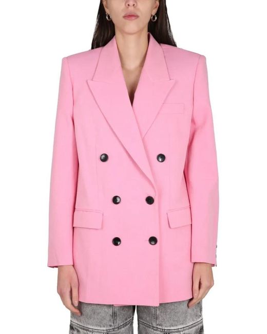 Isabel Marant Pink Nevim Double-Breasted Jacket
