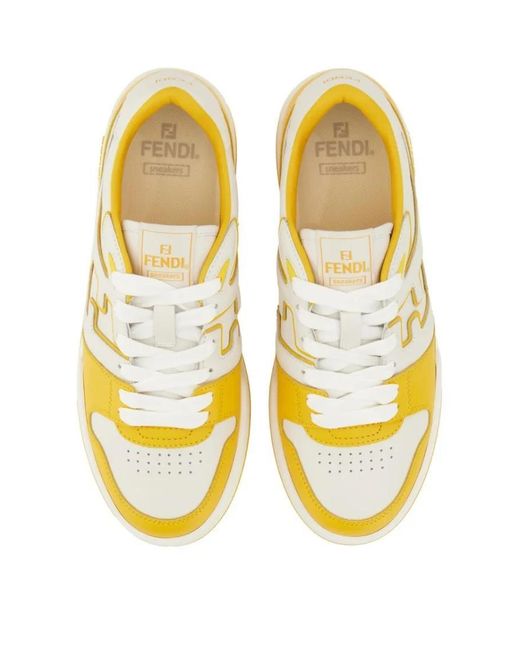 Fendi Low-Top Sneaker in Yellow für Herren