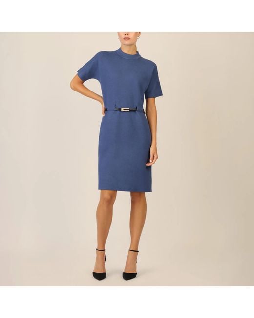 Apart Blue Strickkleid Mit Gürtel