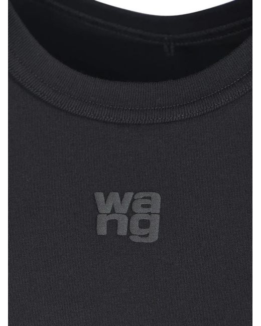 Alexander Wang Black Fitted Tee With Puff Logo Detail