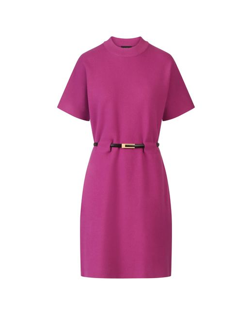 Apart Purple Strickkleid Mit Gürtel
