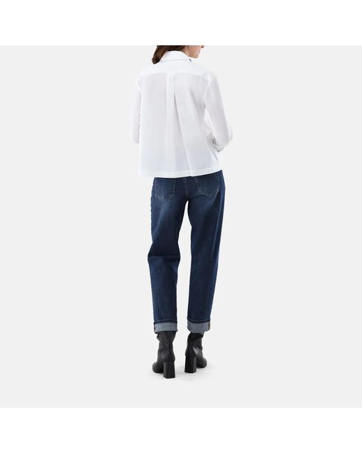 Van Laack White Bluse Modern Fit Uni