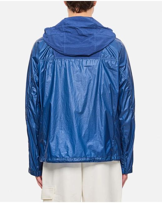 C P Company Hooded Jacket With Unique Lens Pocket in Blue für Herren