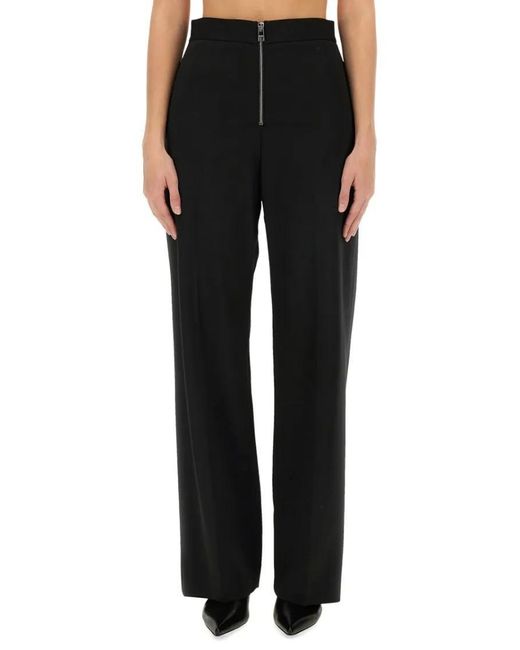 MSGM Black Zippered Pants