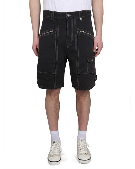Isabel Marant Peio Denim Bermuda Shorts in Black für Herren