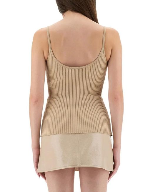 Courreges Natural "Reedition" Knit Tank Top