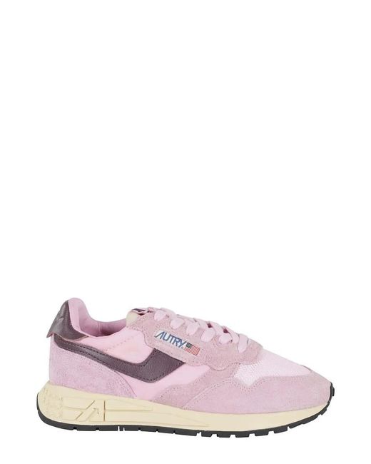 Autry Pink Low-Top Sneaker