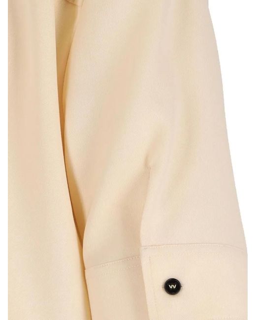 Jil Sander Natural Midi Chemisier Dress – Cream