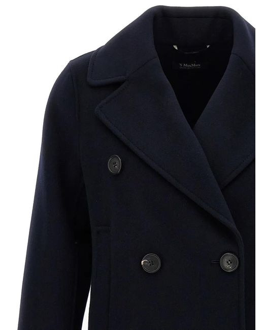 Max Mara Blue 'Caban' Coat