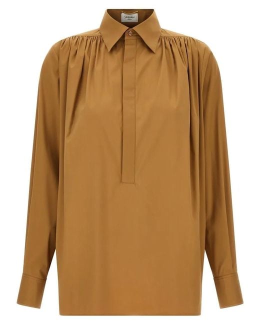 Saint Laurent Brown 'Sx07' Blouse