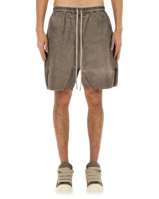 Rick Owens Zippered Bermuda Shorts in Natural für Herren