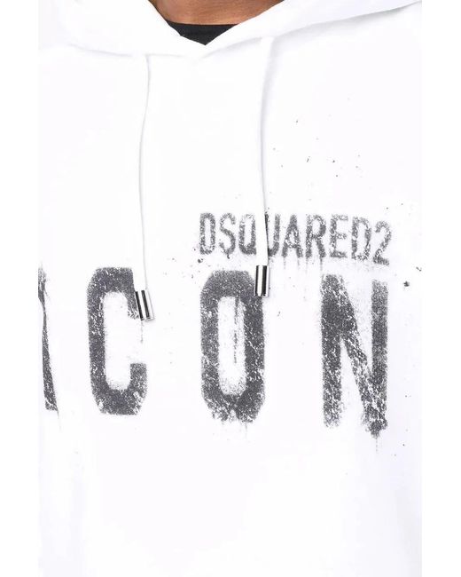 DSquared² Icon Spray C Hoodie in White für Herren