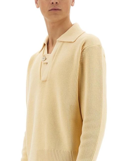 Lardini Ribbed Cotton Jersey Top in Natural für Herren