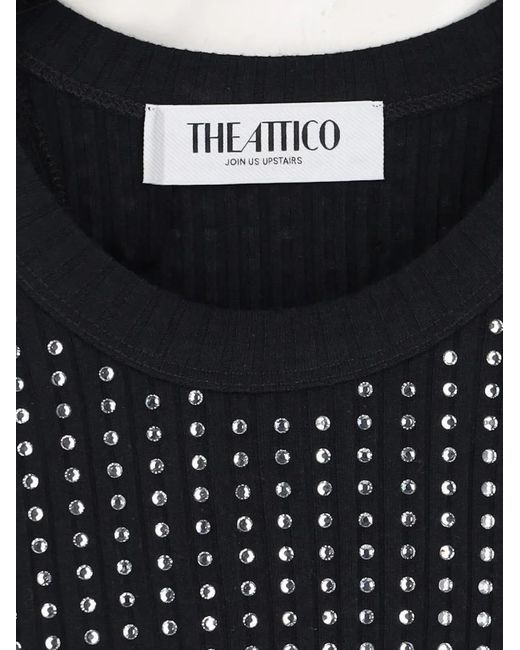 The Attico Black Crystal Tank Top –