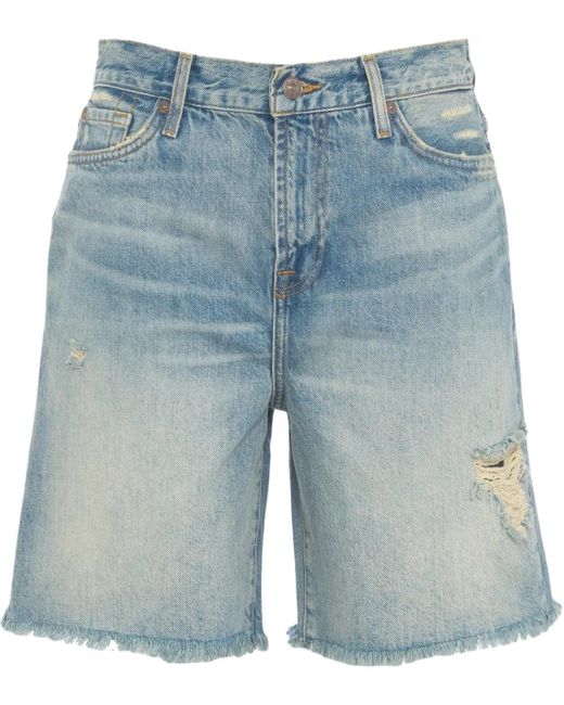 7 For All Mankind Blue Denim Bermuda 'Lola'