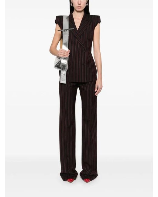 Alexander McQueen Black Tailored High-Waist Trousers